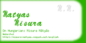 matyas misura business card